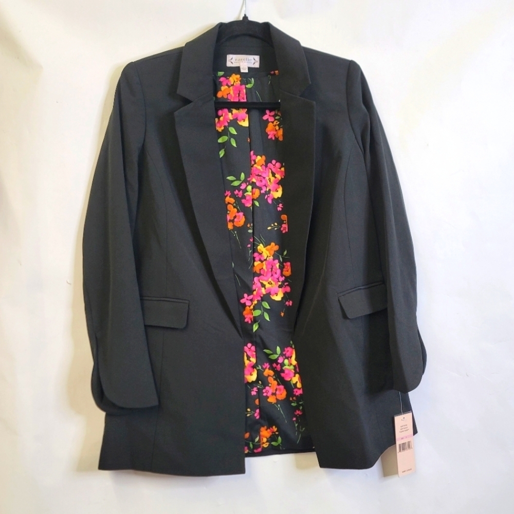 Nanette Lepore with flowal line Open Blazer